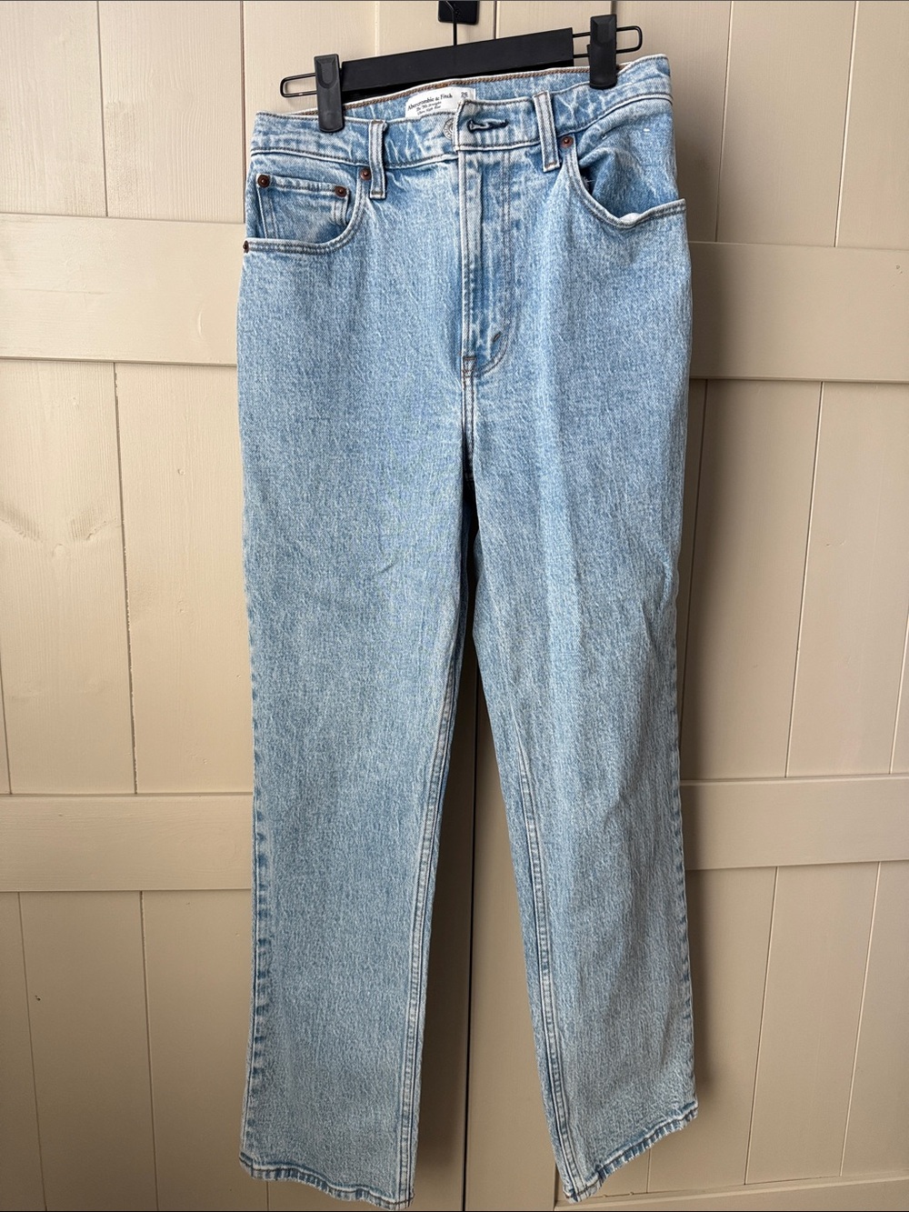 Abercrombie & Fitch Light Blue Straight-Leg Jeans